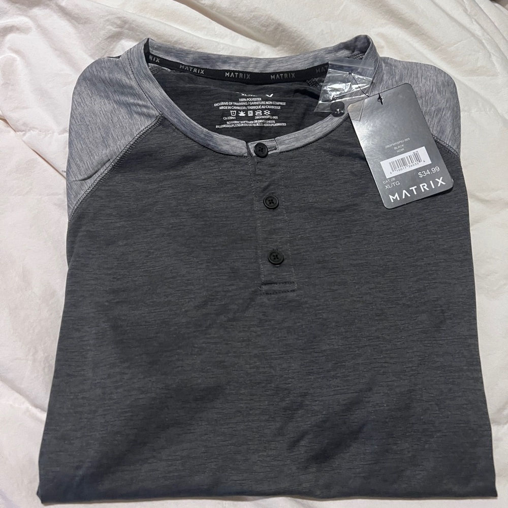 Matix Charcoal and Heather Gray short Sleeve Shirt